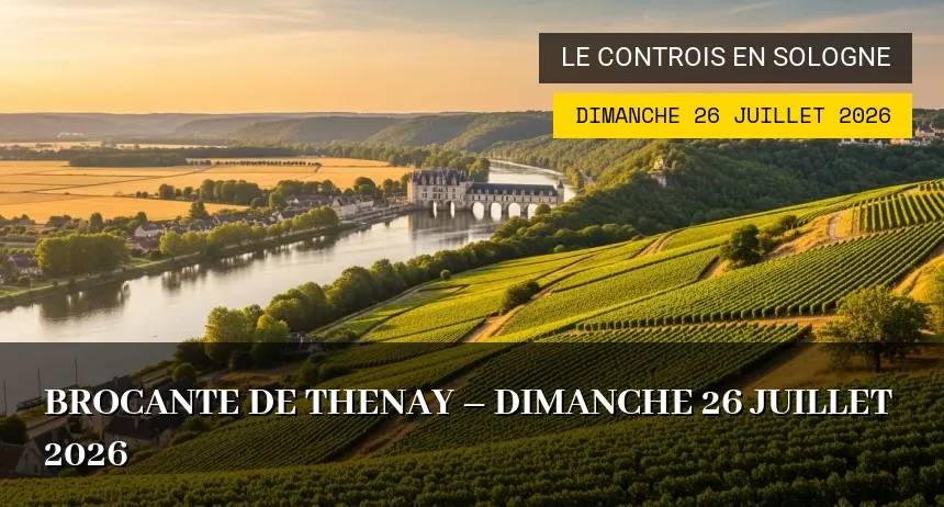 Affiche de l'événement : Brocante de Thenay – Dimanche 26 Juillet 2026