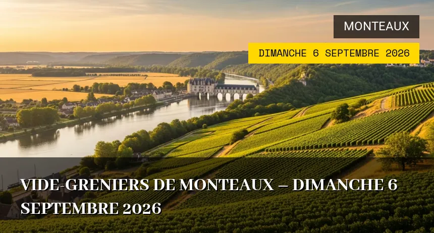 Affiche de l'événement : Vide-greniers de Monteaux – Dimanche 6 Septembre 2026