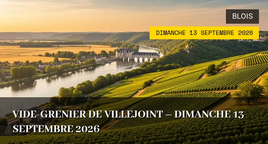 Affiche de l'événement : Vide-grenier de Villejoint – Dimanche 13 Septembre 2026