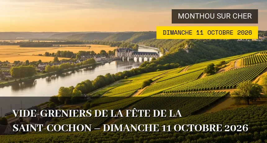 Affiche de l'événement : Vide-greniers de la Fête de la Saint-Cochon – Dimanche 11 Octobre 2026