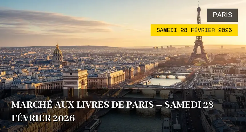 Affiche de l'événement : Marché aux Livres de Paris – Samedi 28 Février 2026