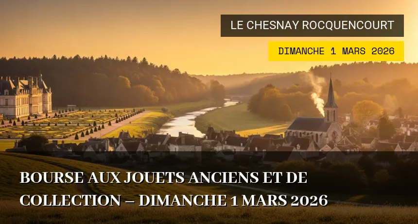 Affiche de l'événement : Bourse aux jouets anciens et de collection – Dimanche 1 Mars 2026