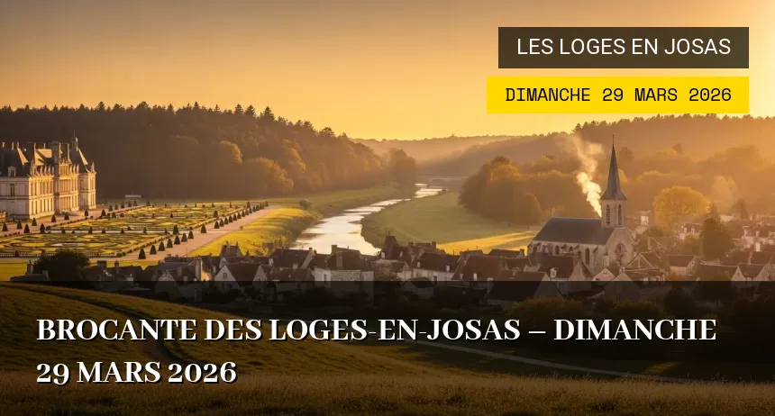 Affiche de l'événement : Brocante des Loges-en-Josas – Dimanche 29 Mars 2026