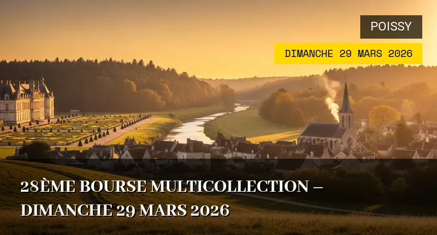 Affiche de l'événement : 28ème Bourse Multicollection – Dimanche 29 Mars 2026