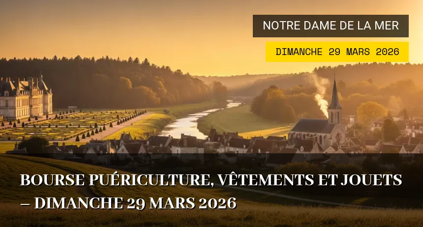Affiche de l'événement : Bourse Puériculture, Vêtements et Jouets – Dimanche 29 Mars 2026