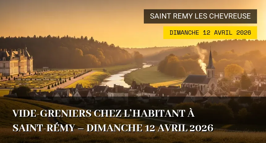 Affiche de l'événement : Vide-greniers chez l&rsquo;habitant à Saint-Rémy – Dimanche 12 Avril 2026