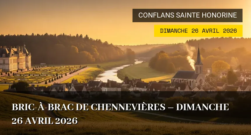 Affiche de l'événement : Bric-à-brac de Chennevières – Dimanche 26 Avril 2026