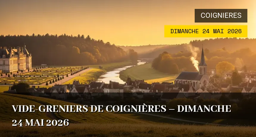 Affiche de l'événement : Vide-greniers de Coignières – Dimanche 24 Mai 2026