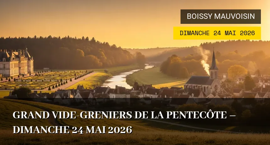 Affiche de l'événement : Grand vide-greniers de la Pentecôte – Dimanche 24 Mai 2026