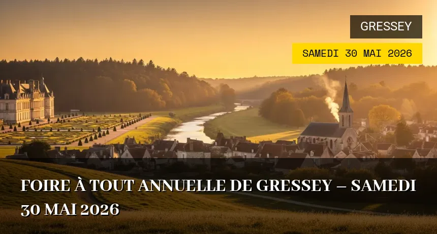 Affiche de l'événement : Foire à tout annuelle de Gressey – Samedi 30 Mai 2026