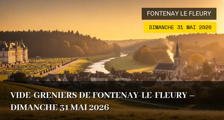 Affiche de l'événement : Vide-greniers de Fontenay-le-Fleury – Dimanche 31 Mai 2026