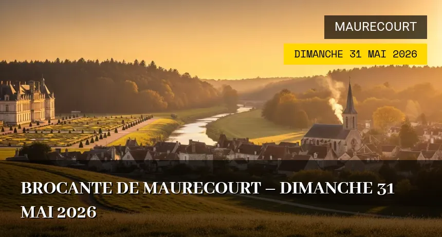 Affiche de l'événement : Brocante de Maurecourt – Dimanche 31 Mai 2026