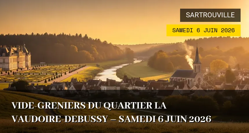 Affiche de l'événement : Vide-greniers du quartier La Vaudoire-Debussy – Samedi 6 Juin 2026