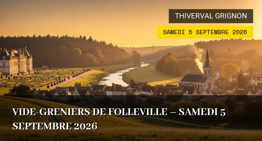 Affiche de l'événement : Vide-greniers de Folleville – Samedi 5 Septembre 2026