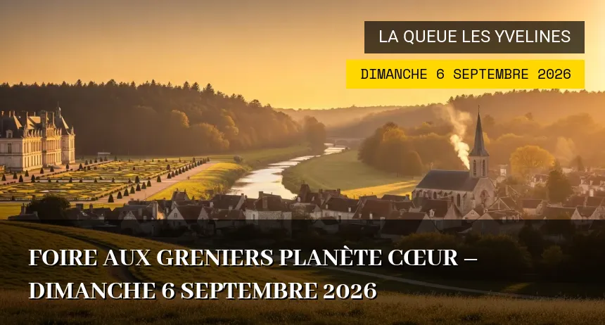 Affiche de l'événement : Foire aux Greniers Planète Cœur – Dimanche 6 Septembre 2026