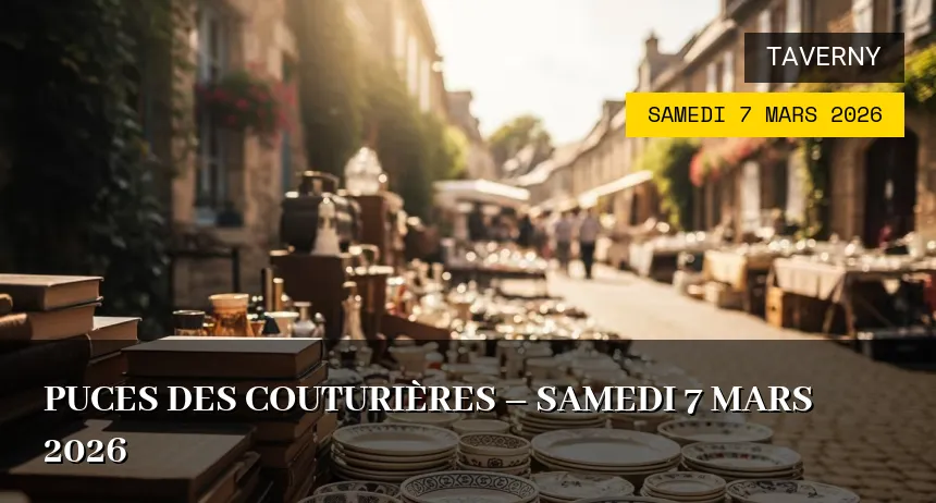 Affiche de l'événement : Puces des couturières – Samedi 7 Mars 2026