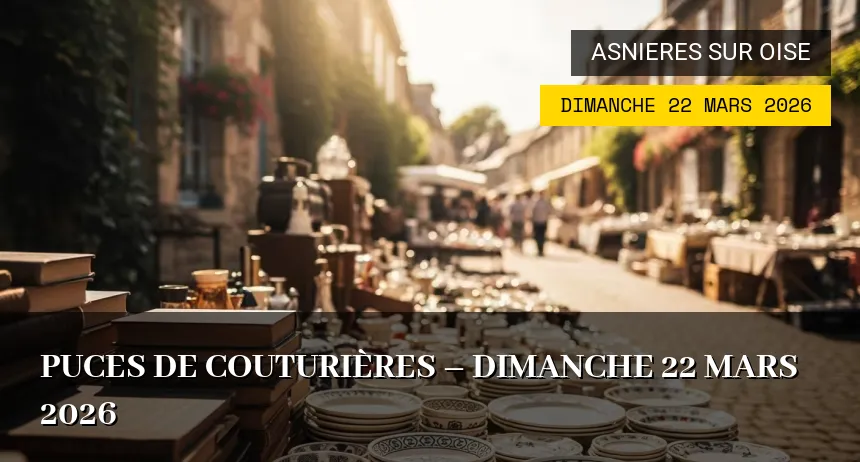Affiche de l'événement : Puces de Couturières – Dimanche 22 Mars 2026