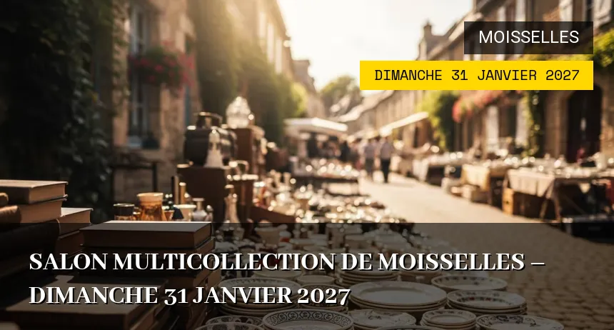 Affiche de l'événement : Salon Multicollection de Moisselles – Dimanche 31 Janvier 2027