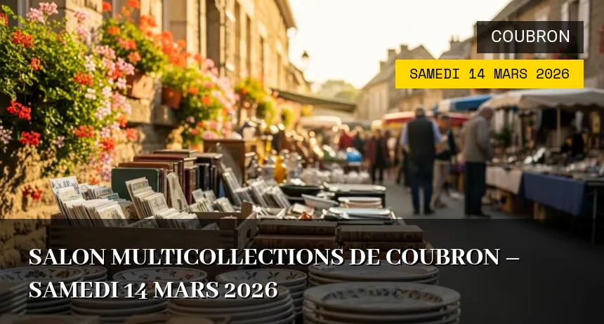Affiche de l'événement : Salon multicollections de Coubron – Samedi 14 Mars 2026