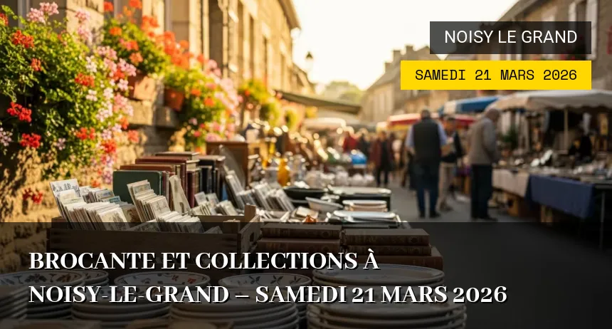 Affiche de l'événement : Brocante et Collections à Noisy-le-Grand – Samedi 21 Mars 2026