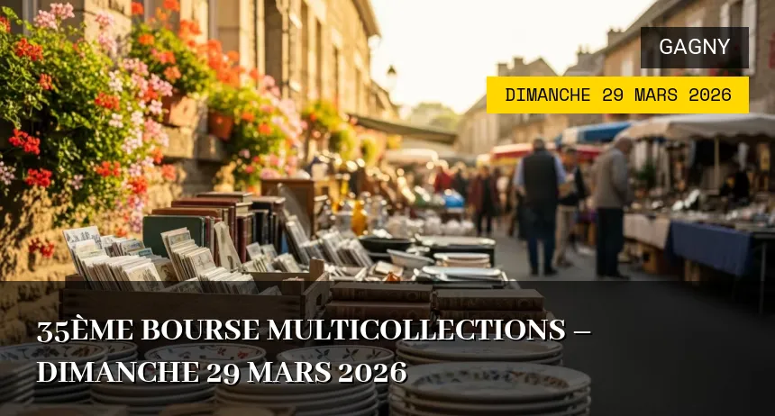 Affiche de l'événement : 35ème Bourse Multicollections – Dimanche 29 Mars 2026