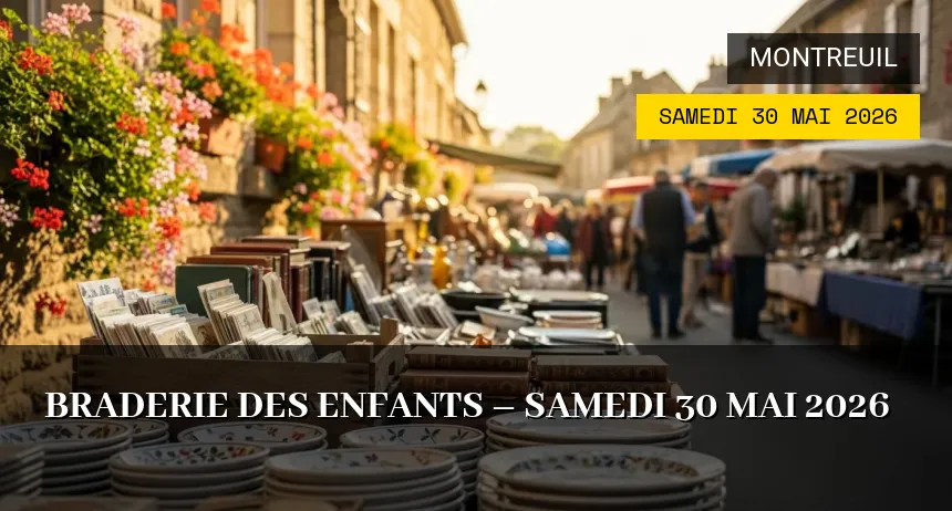 Affiche de l'événement : Braderie des Enfants – Samedi 30 Mai 2026