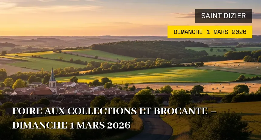 Affiche de l'événement : Foire aux Collections et Brocante – Dimanche 1 Mars 2026