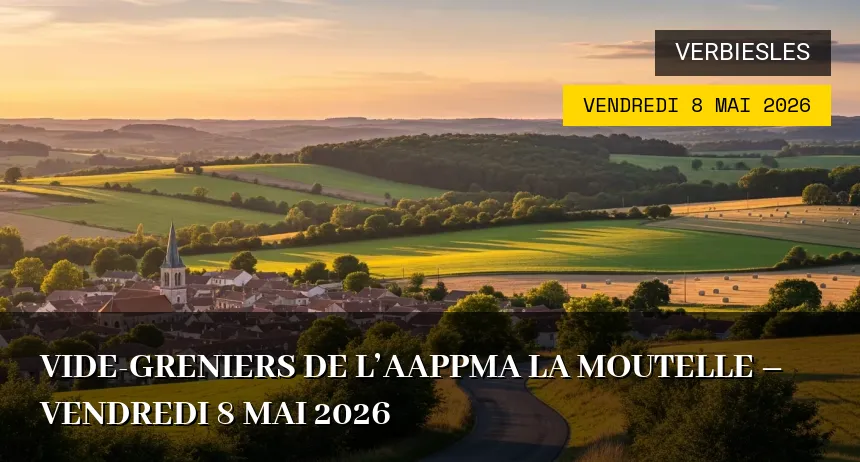 Affiche de l'événement : Vide-greniers de l&rsquo;AAPPMA La Moutelle – Vendredi 8 Mai 2026