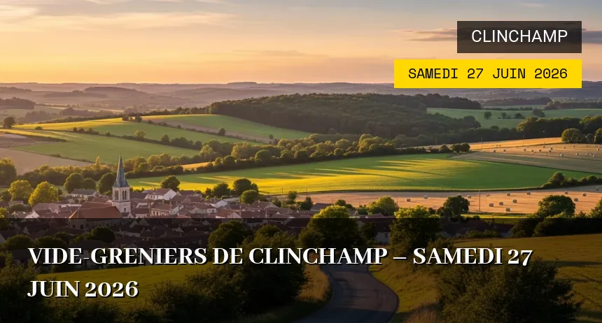 Affiche de l'événement : Vide-greniers de Clinchamp – Samedi 27 Juin 2026