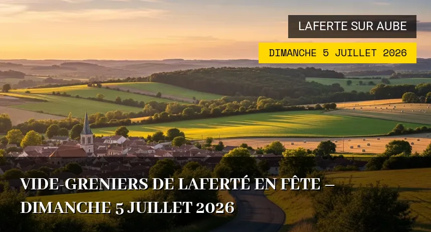 Affiche de l'événement : Vide-greniers de Laferté en Fête – Dimanche 5 Juillet 2026