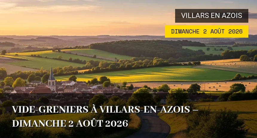 Affiche de l'événement : Vide-greniers à Villars-en-Azois – Dimanche 2 Août 2026