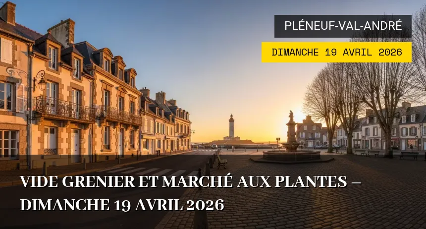 Affiche de l'événement : Vide grenier et marché aux plantes – Dimanche 19 Avril 2026