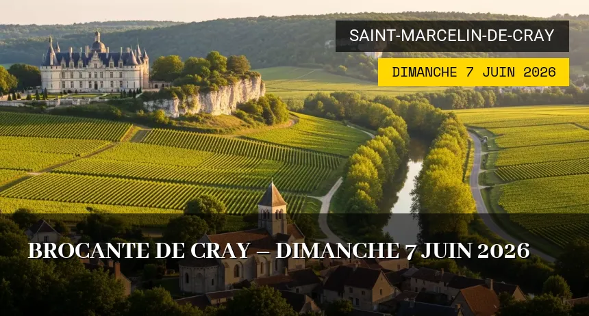Affiche de l'événement : Brocante de Cray – Dimanche 7 Juin 2026