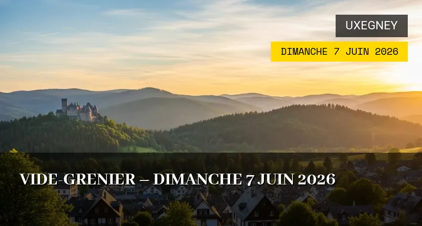 Affiche de l'événement : Vide-grenier – Dimanche 7 Juin 2026