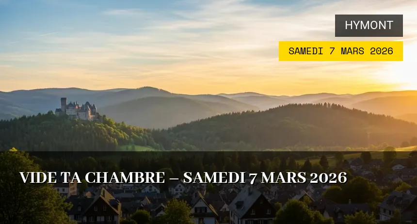 Affiche de l'événement : Vide ta chambre – Samedi 7 Mars 2026