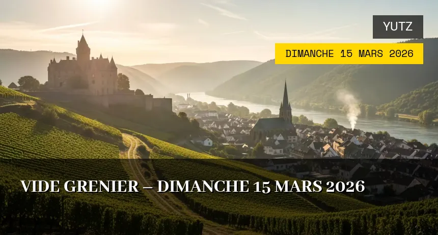 Affiche de l'événement : Vide grenier – Dimanche 15 Mars 2026