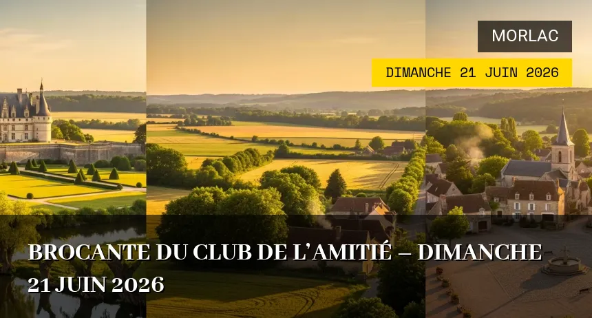 Affiche de l'événement : brocante du club de l&rsquo;amitié – Dimanche 21 Juin 2026