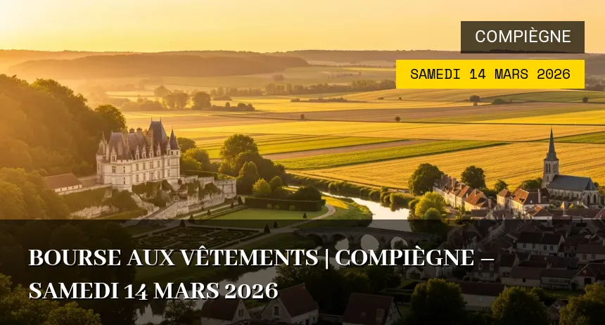 Affiche de l'événement : Bourse aux vêtements | Compiègne – Samedi 14 Mars 2026