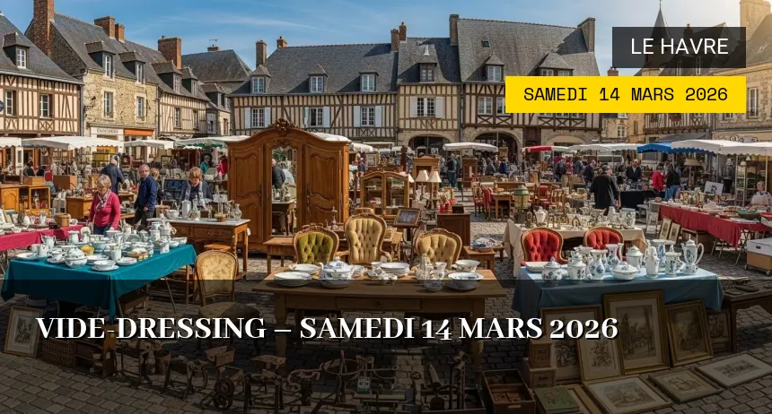 Affiche de l'événement : Vide-dressing – Samedi 14 Mars 2026