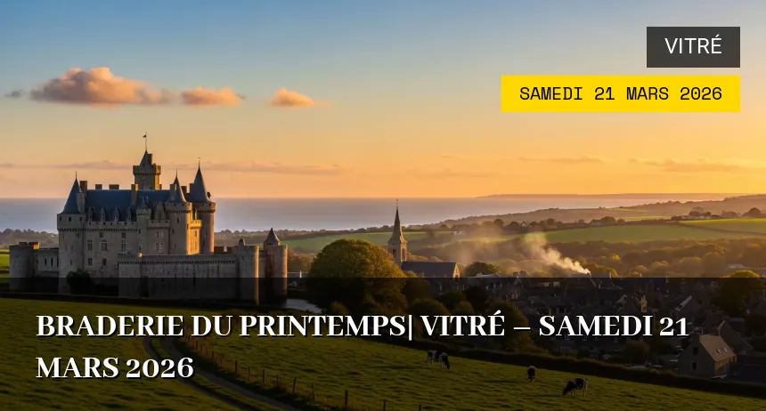 Affiche de l'événement : Braderie du printemps| Vitré – Samedi 21 Mars 2026
