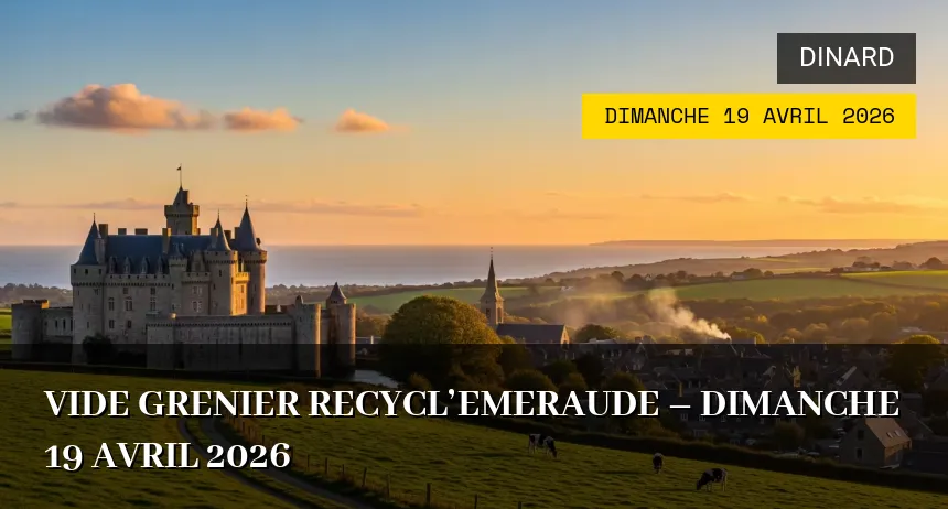 Affiche de l'événement : Vide grenier Recycl’emeraude – Dimanche 19 Avril 2026