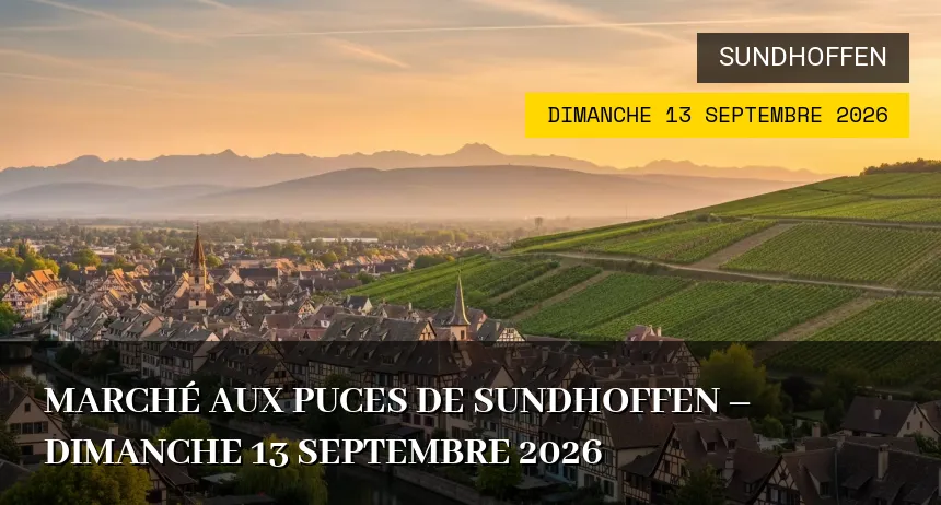Affiche de l'événement : Marché aux puces de Sundhoffen – Dimanche 13 Septembre 2026