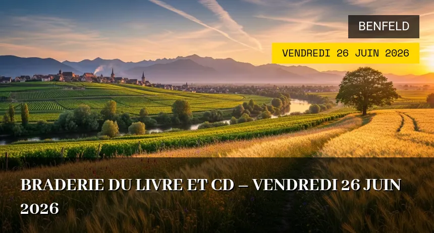 Affiche de l'événement : Braderie du livre et CD – Vendredi 26 Juin 2026