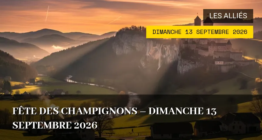 Affiche de l'événement : Fête des champignons – Dimanche 13 Septembre 2026