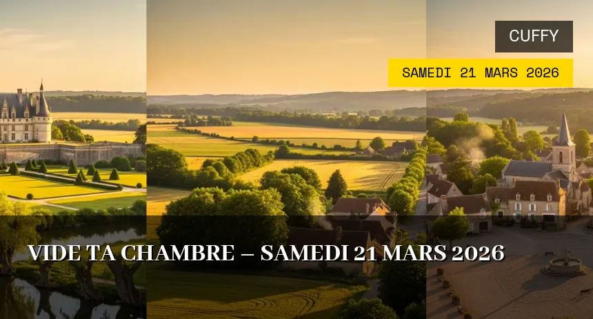 Affiche de l'événement : Vide ta chambre – Samedi 21 Mars 2026