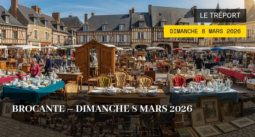 Affiche de l'événement : Brocante – Dimanche 8 Mars 2026