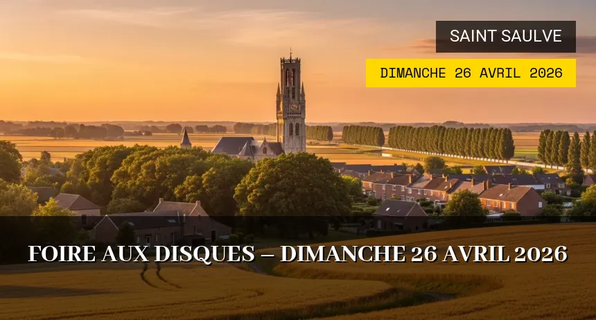 Affiche de l'événement : Foire aux Disques – Dimanche 26 Avril 2026