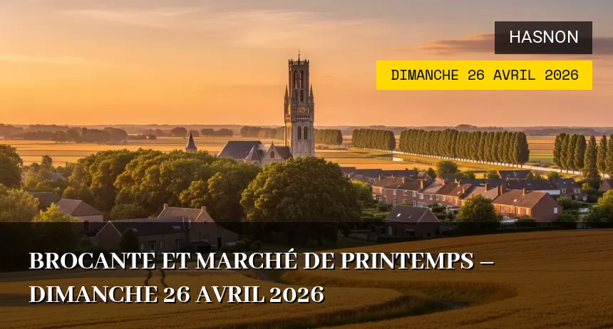 Affiche de l'événement : Brocante et Marché de Printemps – Dimanche 26 Avril 2026