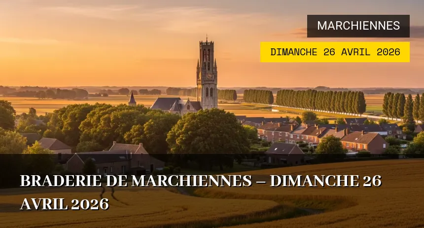 Affiche de l'événement : Braderie de Marchiennes – Dimanche 26 Avril 2026