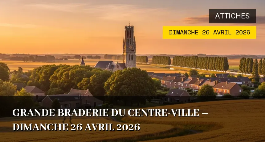 Affiche de l'événement : Grande Braderie du Centre-Ville – Dimanche 26 Avril 2026